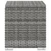 vidaXL Sonnenliege mit Auflage und Teetisch Poly Rattan Grau