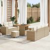 vidaXL Gartensofa-set 8 pcs Beige Poly-Rattan