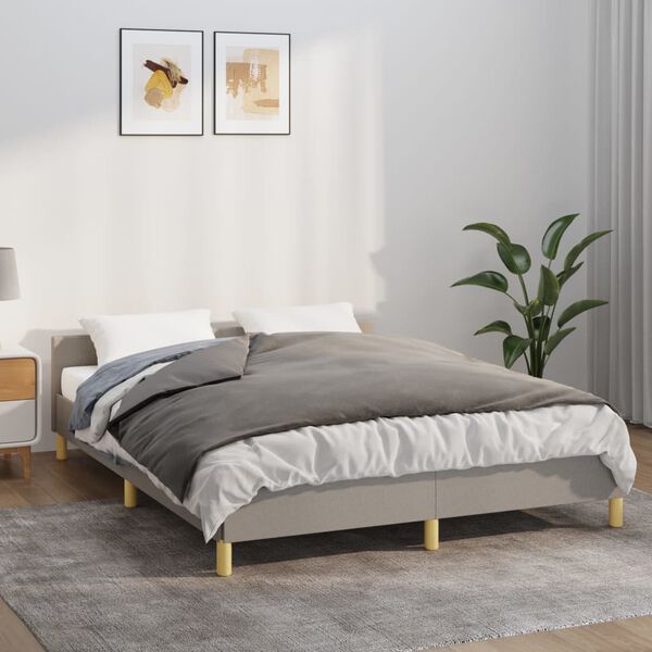 vidaXL Gewichtsdecke mit Bezug Grau 152x203 cm 7 kg Stoff