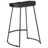 vidaXL Barhocker 2 Stk. Schwarz 45x40x62 cm Mango Massivholz