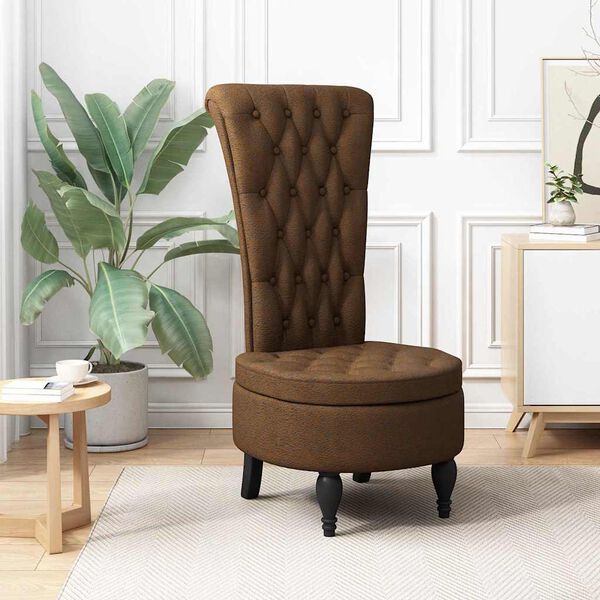 vidaXL Schlafsessel Braun 56,5 x 70 x 110 cm Kunstwildleder