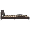 vidaXL Bettgestell "Dover" Dunkelbraun 160x200 cm Stoff