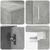 vidaXL TV-Schrankset Wandmontiert 4 pcs Beton Grau Holzwerkstoff
