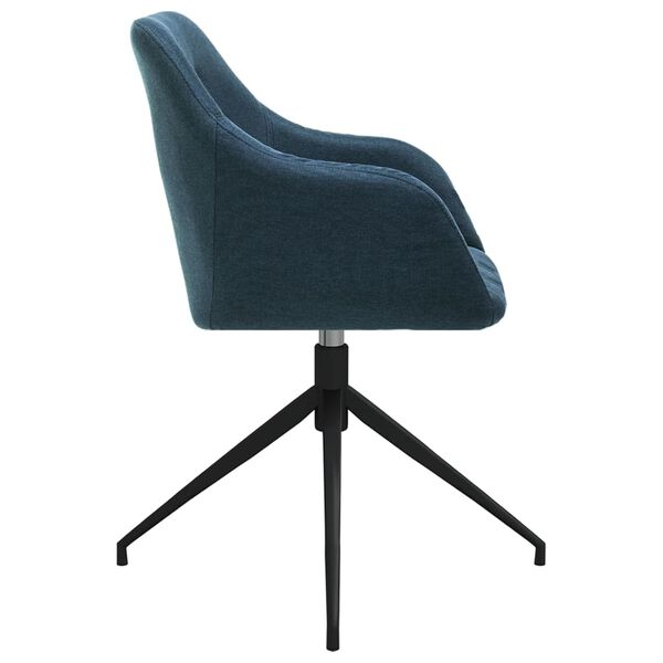 vidaXL Esszimmerst&uuml;hle 6 Stk. Drehbar Blau Stoff