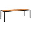 vidaXL 11-tlg. Garten-Essgruppe Poly Rattan Schwarz