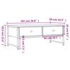 vidaXL Couchtisch Braun Eichen-Optik 101x49x39,5 cm Holzwerkstoff