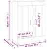vidaXL Wandschrank R&auml;uchereiche 69,5x34x90 cm