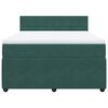 vidaXL Boxspringbett mit Matratze Dunkelgr&uuml;n 140x200 cm Samt
