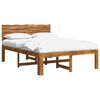 vidaXL Doppelbettgestell mit Kopfteil ROSTOCK Natur 135 x 190 cm