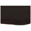 vidaXL Waschtischplatte Dunkelbraun 60x50x(2-4)cm Massivholz Behandelt