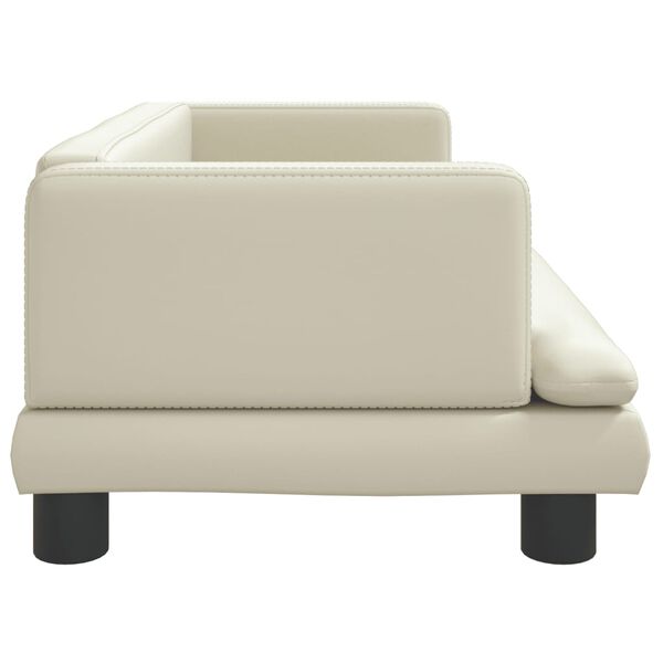 vidaXL Kindersofa Creme 80x45x30 cm Kunstleder