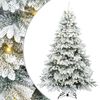vidaXL K&uuml;nstlicher Weihnachtsbaum mit 300 LEDs Wei&szlig; 240 cm PE und PVC