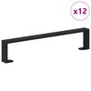 vidaXL M&ouml;belbeine 12 pcs Schwarz 481 x 40,5 x 100 mm Eisen