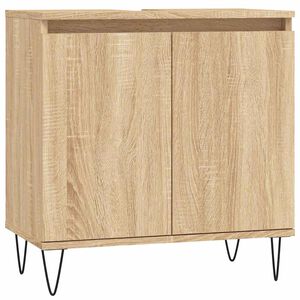 vidaXL Badschrank Sonoma-Eiche 58x33x60 cm Holzwerkstoff
