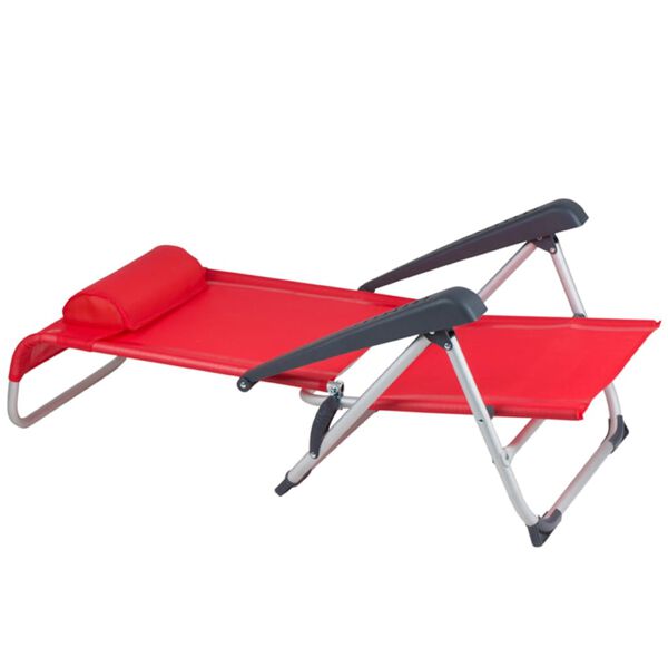 Bo-Camp Strandstuhl Aluminium Rot 1204793