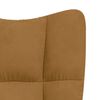 vidaXL Relaxsessel mit Hocker Braun Samt