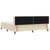 vidaXL Boxspringbett mit Matratze Creme 200 x 200 cm Polyester
