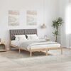 vidaXL Bettrahmen mit Kopfteil Taupe 140 x 200 cm Massives Kiefernholz