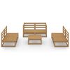 vidaXL 7-tlg. Garten-Lounge-Set Honigbraun Massivholz Kiefer