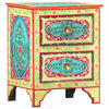 vidaXL Handbemalter Nachttisch 40&times;30&times;50 cm Mango Massivholz