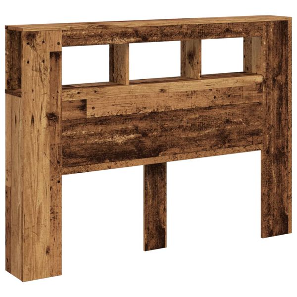 vidaXL LED-Kopfteil Altholz-Optik 140x18,5x103,5 cm Holzwerkstoff