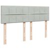 vidaXL Ottoman-Bett mit Matratze Hellgrau 140x200 cm Samt