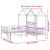 vidaXL Tagesbett Set 3 pcs Wachsbraun Massives Kiefernholz