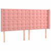 vidaXL Boxspringbett mit Matratze Rosa 180x200 cm Samt