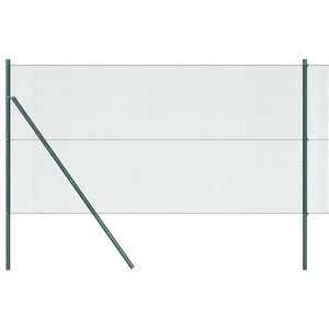 vidaXL Geschwei&szlig;ter Drahtzaun, bodenverankert 50 x 1 m Gr&uuml;n Netz