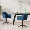 vidaXL Esszimmerst&uuml;hle 2 Stk. Drehbar Blau Samt
