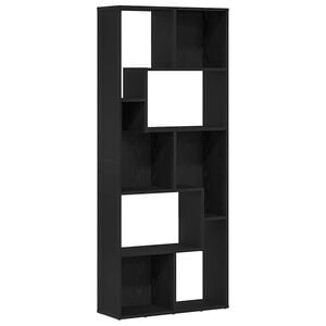vidaXL B&uuml;cherregal Schwarz Eichen-Optik 67x24x161 cm Holzwerkstoff