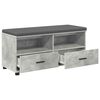 vidaXL Flurbank mit Kissen mit Schubladen Beton Grau 100 x 38 x 46 cm