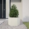 vidaXL Pflanzk&uuml;bel Wei&szlig; Sechseckig 69x60x45 Stahl