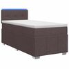 vidaXL Boxspringbett mit Matratze Dunkelbraun 90 x 200 cm Stoff