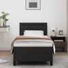 vidaXL Boxspringbett mit Matratze Schwarz 100 x 200 cm Kunstleder