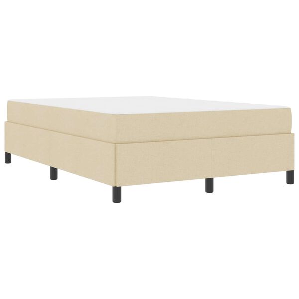 vidaXL Boxspringbett Creme 160 x 200 cm Stoff