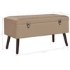 vidaXL Bank mit Staufach Beige 80 cm Samt