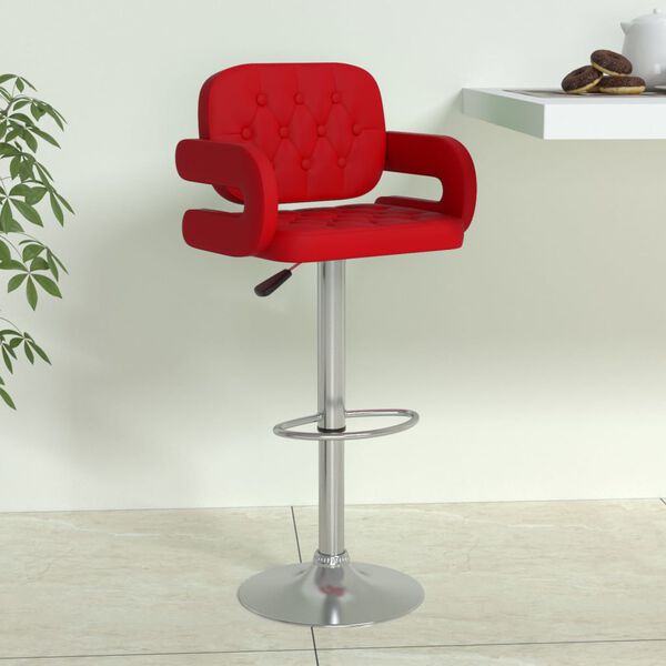 vidaXL Barhocker Weinrot Kunstleder