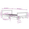 vidaXL Massivholzbett mit 4 Schubladen Kiefer 140x200 cm
