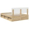 vidaXL Bettrahmen Sonoma 140 x 190 cm Massives Kiefernholz