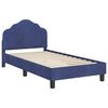 vidaXL Kinderbettgestell mit Kopfteil Polizeiblau 80 x 160 cm Samt