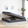 vidaXL Aufbewahrungsbett mit Matratze Dunkelgrau 200 x 200 cm Samt