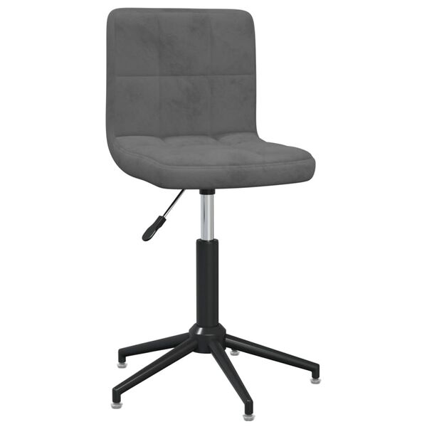 vidaXL Esszimmerst&uuml;hle 6 Stk. Drehbar Dunkelgrau Samt
