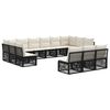 vidaXL Gartensofa-set 13 pcs Schwarz Poly-Rattan