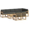 vidaXL Outdoor-Sofagarnitur 9 stk. Wei&szlig; und Anthrazit Polyester