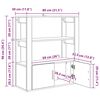 vidaXL Sideboard Altholz 30 x 80 x 90 cm Holzwerkstoff