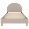 vidaXL Kinderbettgestell mit Kopfteil Hellgrau 90 x 200 cm Schafstoff