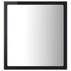 vidaXL LED-Badspiegel Hochglanz-Schwarz 40x8,5x37 cm Acryl