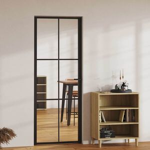 vidaXL Innent&uuml;r ESG Glas und Aluminium 76x201,5 cm Schwarz