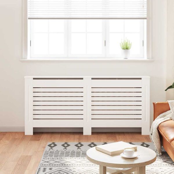 vidaXL Heizk&ouml;rperabdeckung Wei&szlig; 172&times;19&times;81,5 cm MDF